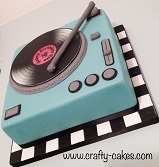 Record Player 50's style cake